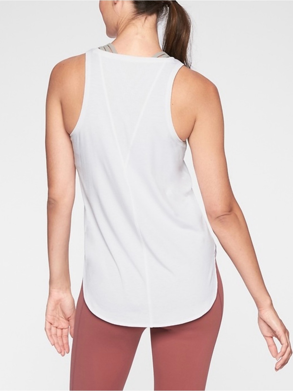 Athleta White Racerback Workout Tank